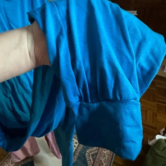 Unbranded NWOT Blue elastic waist jogger leg jumpsuit 2XL, 25 pit to pit - Picture 5 of 6